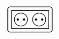 Piktogramm 2-fach Steckdose Elektroinstallation Peine